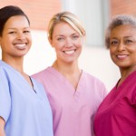 Nurses Standing Outside A Hospital